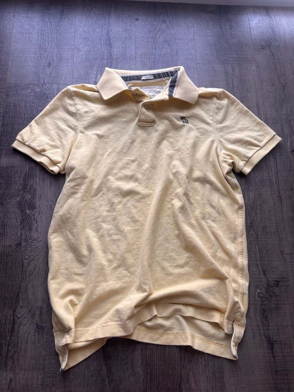 Abercrombie & Fitch Men's Yellow Pique Polo Shirt XL